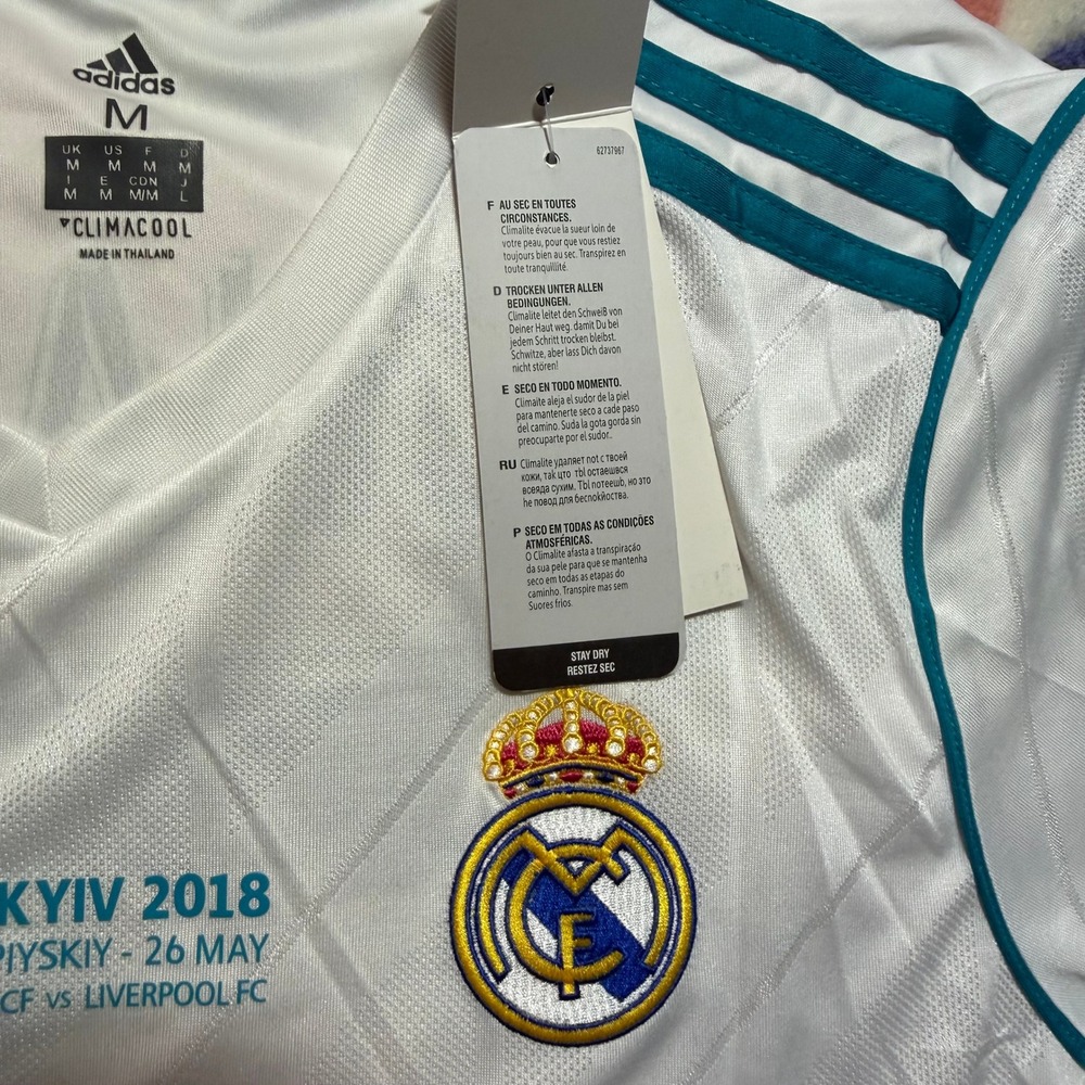Adidas Real Madrid 2018 UCL Final Kyiv Ronaldo 7 Jersey White Mens Medium - Picture 5 of 11